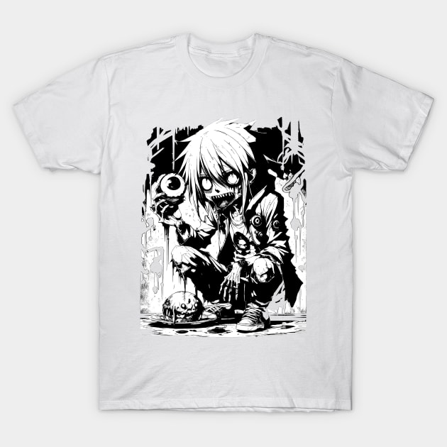 Zombie Boy [black & white] T-Shirt by DeathAnarchy